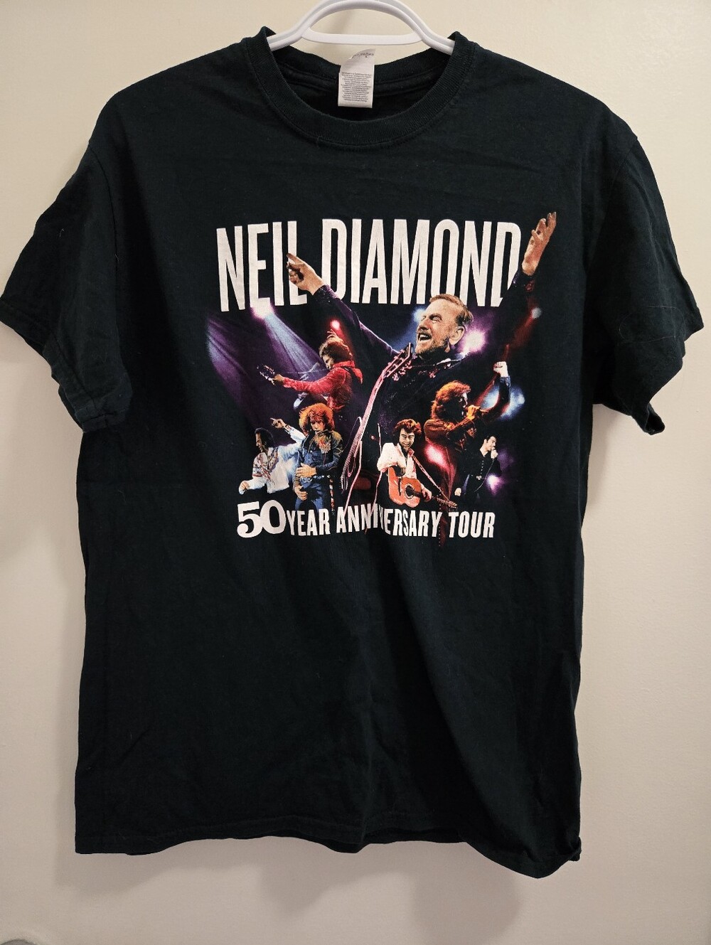 Ladies Neil Diamond 50th Year Anniversary Tour Band TShirt